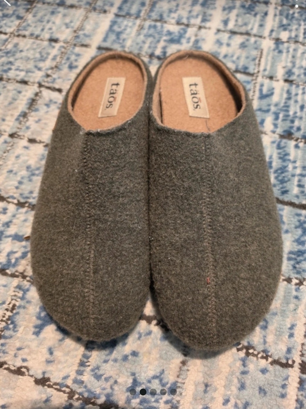Taos Footwear Men's Charcoal Felt Slip-On Clogs